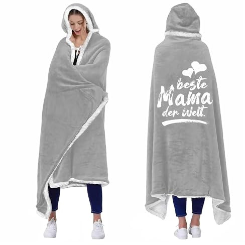 Anugsoe Muttertagsgeschenke für Mama, Decke mit ärmeln Geburtstagsgeschenk für Mama, Kuscheldecke mit ärmeln Mama Geschenk zum Muttertag Weihnachten Geburtstag, Mutter Geschenk von Tochter Sohn