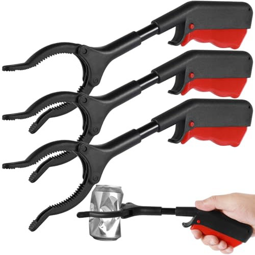 Sinofort 3 Pezzi Portatile Pinza Raccogli Oggetti,30cm Pinze Raccogli Rifiuti,Testa Rotante 360° Pinza Raccogli Oggetti,Prendi Oggetti da Giardino, Comodo per Anziani e Bambin