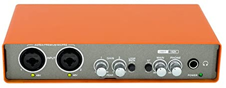 iFutniew EM-02 Interface audio Carte son pour guitare électrique Enregistrement en direct Carte son professionnelle pour studio, mixeur sonore chantant