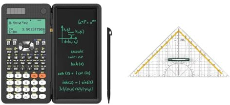 NEWYES Scientific Taschenrechner 417 Funktionen Engineering Calculator & Linex 2632 Geo-Dreieck aus Kunststoff, mit Griff, 30 cm