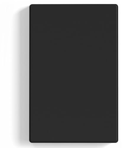 ELEGRP Blank Wall Plate Cover, 1-Gang Screwless Blank Outlet Plate, Mid-Size 4.88 x 3.13 Unbreakable Thermoplastic Blank Faceplate Cover for Unused Outlets/Switches, UL Listed (1 Pack, Matte Black)