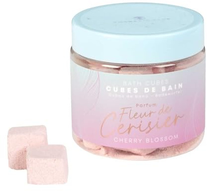 COSMETIC CLUB Cubes de Bain Fleur de Cerisier Hydratants 140 g Rose | Cubes de bain, fleur de cerisier, hydratation intense, relaxation, parfum envoûtant, 140 g, faciles à utiliser, rose