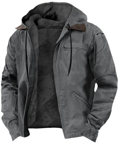 ZRYAZQ Veste Homme Interieur Polaire Blousons Extérieur Veste Chauffante Hoodie Sweat A Capuche Homme Casual Chic Manteau Hiver Chaud Épaisse Sweatshirt Parka Blouson Avec Poche IdéE Cadeau