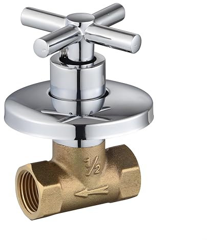 Feegow Shower Shut-off Valve, 1/2/3/4 Brass Shower Head Flow Control and Shut off Valve for Shower Head, Quick Opening Drain Valve Plumbing Fitting(1/2”)