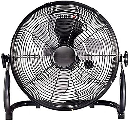 SFNIOKFG Gym Floor Fan,Black Metal High Velocity Cold Air Circulator Adjustable Floor Fan With 4 Speed Settings,Portable Ideal For The Gym, Warehouses And Industrial Use(Size:14 inch)