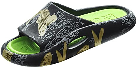 Misma moda de verano para parejas para interiores y exteriores, comodidad resbaladiza, suela suave, parte inferior gruesa, zapatillas para personas mayores, verde, 43 EU