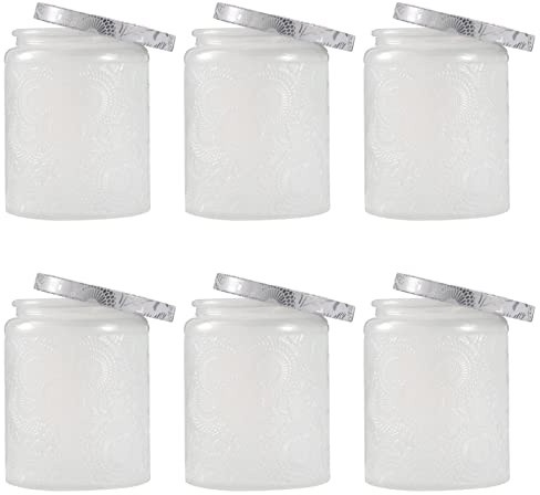 Homoyoyo Lot de 6 Pots à Bougies en Verre Contenants DIY pour Fabrication de Bougies Parfumées Couleur Transparent Matériau Sûr pour Maison et Événements