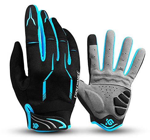 I Kua Fly Cycling Gloves Men Women Touchscreen Unisex Mountain Bike Gloves | Full Finger MTB Gloves for Men Women Gel Padded Touchscreen Bike Gloves