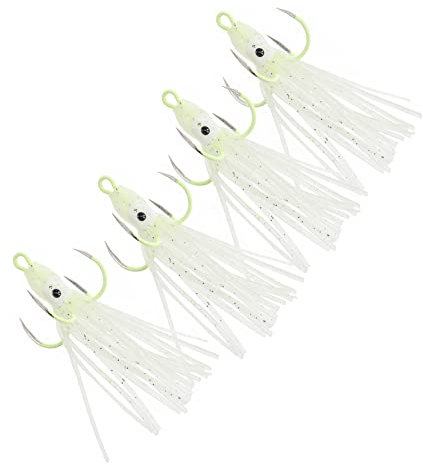 UPKOCH 3 Set Amo Luminoso per Calamari Attrezzatura da Pesca Esca d'Acqua Dolce Esca per La Pesca in Mare Jigger Amo da Pesca per Polpi Amo Galleggiante A 4 Pezzi*3