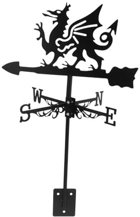 TOPBATHY Retro Windfahne aus Wetterfahne für Garten und Dach Wetterrichtungsanzeiger für Außendekoration Langlebig und Wetterbeständig für Garten