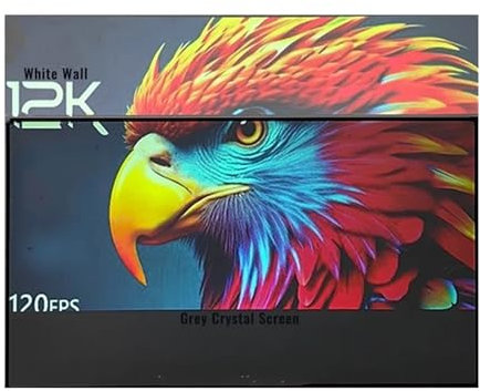 videoproyector Pantalla proyector Pantalla de proyector de Cristal Gris Marco Fijo de supresión de luz Ambiental 16:9 con Marco de 1CM proyección 4K 8K(150 Inch)