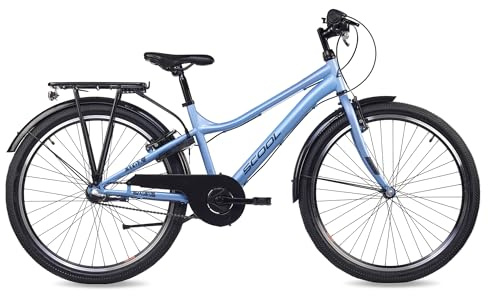 S’COOL Kinderfahrrad 20, 24, 26 Zoll, 3-Gang Nabenschaltung mit Rücktrittbremse, troX, Körpergröße 115–165 cm, 6–14 Jahre, sicher im Alltag, für Jungen & Mädchen