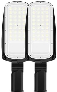 ENOVALITE 2 Stück LED Straßenlaterne 100W 14000lm, 5000K Neutralweiß | IP65 Außenleuchte, Mastleuchte, geprüfte Straßenlampe für Hof, Einfahrt, Parkplatz und Wege, Außenbeleuchtung