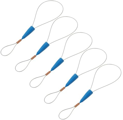 TOBBOMEY 5 Stück Teiliges Kabelziehset mit Stark Flexiblem Fischband Verschleißfestem Schutz Korrosionsbeständigem Material Rutschfester Federfixierung Einziehhilfe für Elektroleitungen und