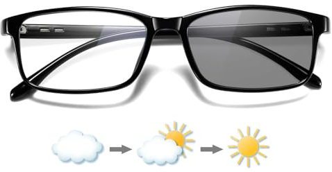 KANASTAL Blått ljusfilterglasögon för män och kvinnor Självtonande glasögon med blått ljusfilter TR90 Blått ljusglasögon utan styrka för PC/mobiltelefon/TV/spel UV400-skydd Svart