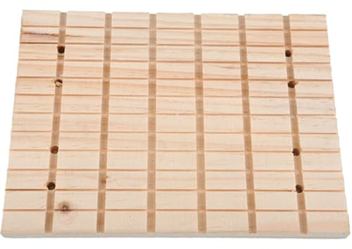 Abaodam Wooden Grinding Board Catnip Toy Yellow for Rabbits and Small Pets Scratching and Grinding Feet Board for Grey Mice and Hedgehogs for Pet Cage Use