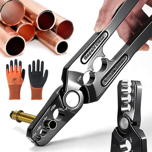 Herramienta de reparación y redondeo de tuberías de cobre de 6 orificios y múltiples tamaños (CT-301) — Alicates manuales para enderezar y redondear tubos (1PC)