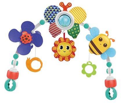 QUILSTM Portable Baby Sensory Stroller Arch with Colorful Toys and Adjustable Clips for On Go Fun Making Easy to Any Shape. Multi Sensory EXPERIENCEBaby Seat