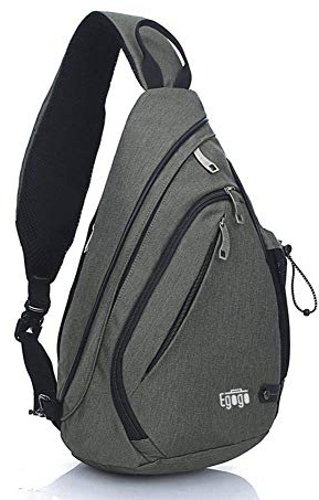 EGOGO Multifunktions Schultertasche Rucksack Crossbody Tasche Sling Tasche Wandern Dackpack ein sollte Schultergurt für Männer und Frauen E300-4 (Dark Green)