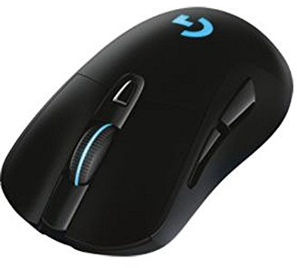 Logitech G703 LIGHTSPEED Wireless Gaming Mouse, 12000 DPI, RGB, Lightweight, 6 Programmable Buttons, On-Board Memory, Long Battery Life, PC / Mac - Black