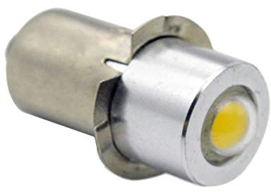 Ruiandsion LED Flashlight Bulb P13.5S 6V 1W 200LM COB 6000K White LED Bulb for Torchlight Flashlight Torch Headlight,Non-polarity(Pack of 2)
