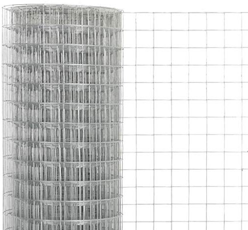 Tidyard Drahtgeflecht Maschendrahtzaun aus Verzinkter Stahl - Hundezaun Katzenzaun Hühnerzaun, Silbern, 0,5 m Höhe, 10 m Rolle, Maschenweite 16 x 16 mm (L x B), Drahtstärke 0,7 mm