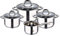RB Renberg Alexander - Batterie de cuisine 7 pièces avec 3 poêles de 18, 20 et 24cm avec couvercle + 1 de 16cm - Fabriquée en acier inoxydable - Casserole - Fond encapsulé 5 couches