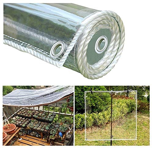 Telone Telo Copertura, PVC Impermeabile Idratante Resistenza allo Strappo Metallo Asola Anti Ruggine Usato per All'aperto Terrazza Giardinaggio, Distanza dei Fori 50 cm