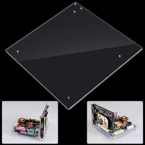 PC Open Frame Prüfstand, Transparentes ITX Motherboard Overlock DIY Open Air Frame Chassis PC Gehäuse, 198x194mm Acryl, Einfach zu Montierendes Kit