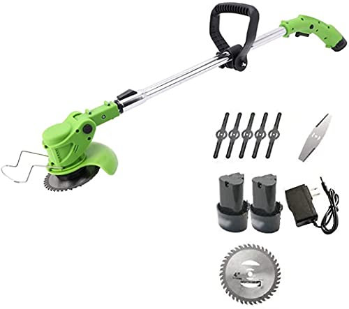 Tondeuse à gazon électrique portative désherbeuse sans fil agricole, tondeuse à gazon portative, désherbeuse sans fil outil d'élagage de jardin débroussailleuse, batterie au lithium rechargeable