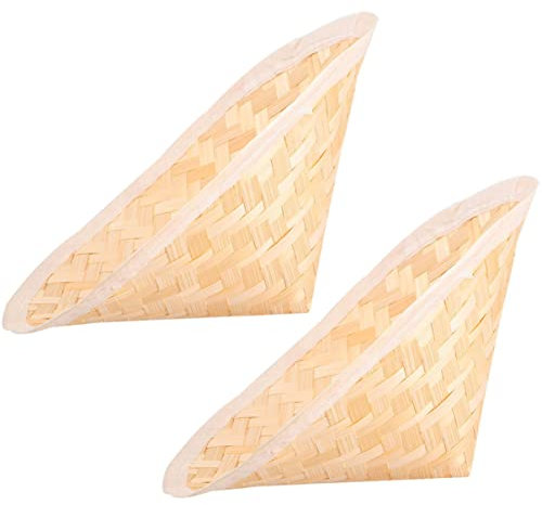 ULDIGI 2stücke Bemalter Bambushut Für Junge Mädchen Wand-hut-ornament Hängendes Hut-dekor Foto-requisite Aus Hochwertigem Bambusmaterial Gefertigt Robust Und Langlebig