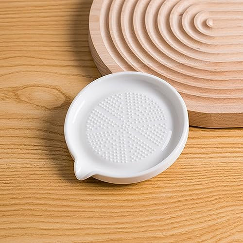 LATRAT Rallador de cerámica, plato rallador de porcelana rallador de jengibre de cerámica, rallador de ajo, rallador de frutas, rallador de verduras, rallador de wasabi, para jengibre, ajo, cebolla