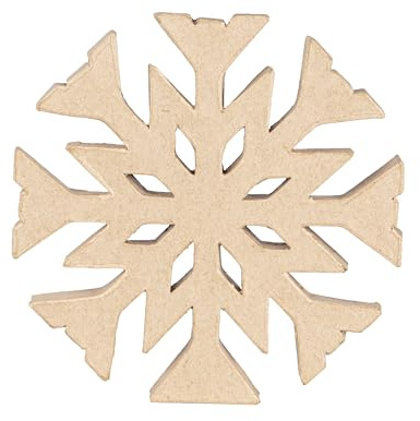 Décopatch NO61C - Christbaumspitze, 1,5x20x20 cm, ideal für Weihnachtsdeko, Flocken, Kartonbraun, 1 Stück