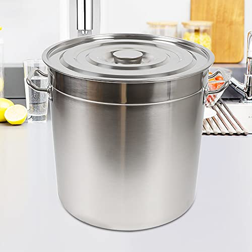 50 Liter Suppentopf Groß aus Edelstahl,leicht zu reinigen zum Kochen von köchelndem Suppeneintopf, Induktionstopf, Große Kochtöpfe Hoher Kochtopf für Kantinen ideal Suppentöpfe