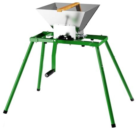 SQUEEZE master Fruit Apple Wine Classic Crusher with Stand -7 Litre Fruit Crusher Manual Grinder- Large Stainless Steel-Green