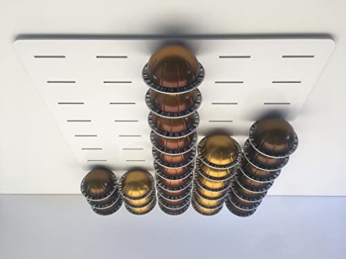 RITTERLine, Design unique sur le marché, distributeur pour 50 capsules, compatible avec les capsules Nespresso VERTUO (Original) (Blanc)