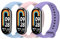 MoKo 3 Pack Correas Compatible con Xiaomi Mi Band 9/Mi Band 8, Pulsera Deportiva de Repuesto de TPU Suave, Lavanda/Azul Turquesa/Rosa