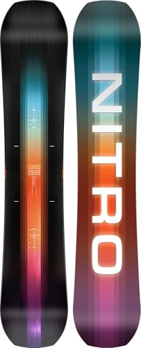 Nitro Snowboards Herren Team Wide Board ´25, Freestyle/Freerideboard, Directional Twin, Trüe Camber, All-Terrain, Wide, für große Füße
