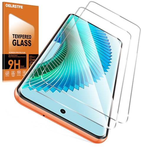 Oelrstfe 2 Piezas Protector Pantalla Para Honor Magic 6 Lite 5G Cristal Templado Dureza 9H Antiarañazos Antihuellas Sin Burbujas HD Transparente Ultra Resistente Vidrio Película