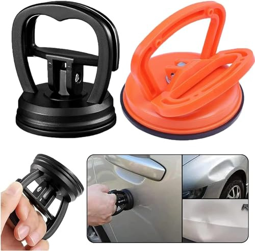 Mokeum Extractor de abolladuras de coche, potente kit de extractor de abolladuras de coche, elevador de mango, extractor de abolladuras de ventosa de automóvil y kit de reparación de abolladuras sin