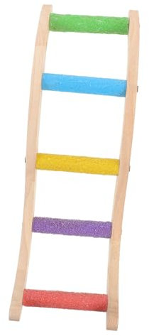 TOBBOMEY Papageienleiter-Spielzeug Vogelklettergerüst Sittichleiter Vogelkäfigleiter Vogelspielzeug Aus Holz Für Vögel