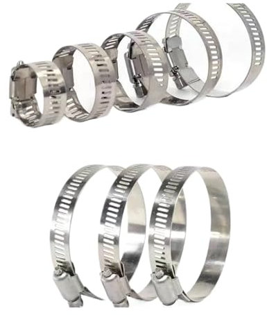 Colliers de serrage, colliers de serrage à ressor Collier de serrage en acier inoxydable Collier de serrage à bande spiralée réglable Collier de serrage for tuyau de carburant de voiture Collier de se