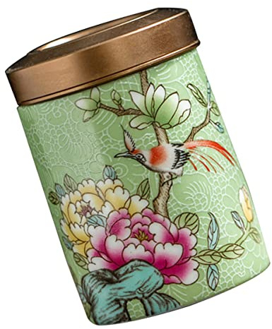 Cabilock Ceramic Tea Storage Jar with Lid, Sealed Storage Canister for Tea Leaves, Portable Light Weight Food Container for Kitchen Pantry