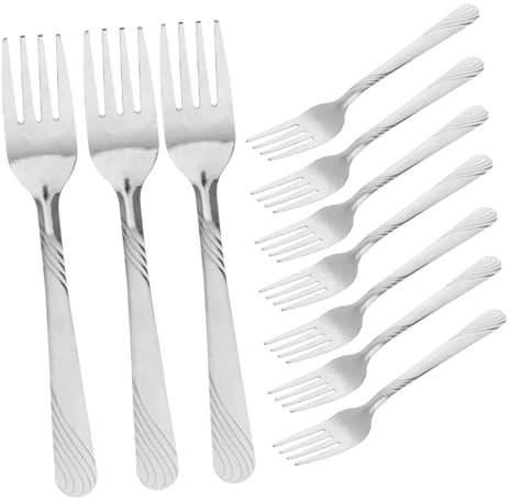 ABOOFAN 24piezas Vajilla Inoxidable Tenedores Resistentes y Elegantes Para Mesa De Comedor Tenedores