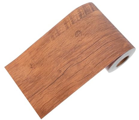 VILLFUL Ruban Adhésif Effet Bois Grain Autocollant Étanche pour Décoration Murale Rénovation de Bords de Miroir Plinthes Flexible à Humidité