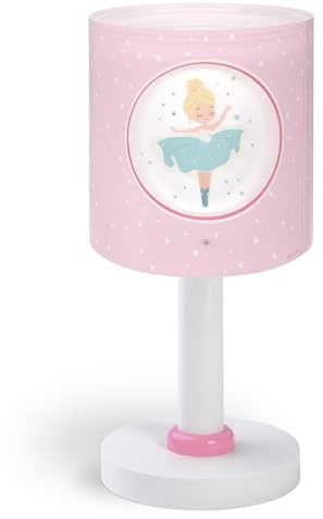 Dalber Kinder Tischlampe Nachttischlampe Nachtlicht Princess Dance Ballerina, 60911, G4-4W LED - Glühbirne enthalten, Rosa | Nachtlicht; 4W LED; Glühbirne enthalten