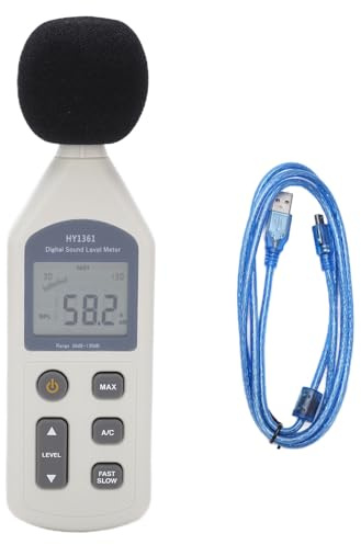 Fonometro Schermo LCD Digitale Monitor USB Decibel Registratore di rumore 30 130dBA 35 130dBC Tester di livello sonoro portatile per fabbriche Scuole Ospedali Centri commerciali