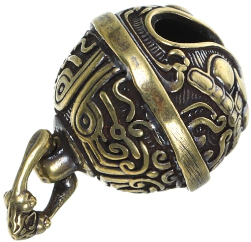 DECHOUS Campanella Vintage in Ottone Motivo Tradizionale, Pendente Decorativo per Portachiavi e Creazione di Gioielli, Design Elegante e Raffinato per Addobbi Natalizi