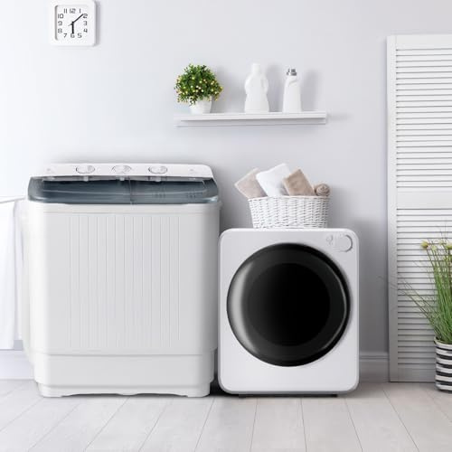 DOGHLY Portable Washer and Dryer Combo Set, 1.8 Cu.Ft Portable Clothes Dryers, 5 Drying Modes, 22 lbs Fully Automatic Washing Machine, Compact Washer and Dryer for Apartment, RV, Dorm