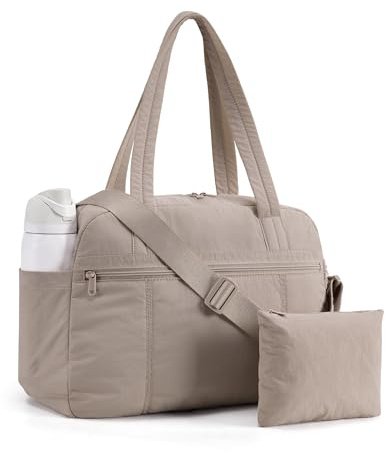 LIGHT FLIGHT Reisetasche Handgepäck, Sporttasche Damen Kliniktasche Geburt | 42x19x30cm, Trolley-Aufsteckriemen, Wasserdicht, verstellbarer Gurt, Innenfächer, Travel Duffle Gym Bag Krankenhaustasche